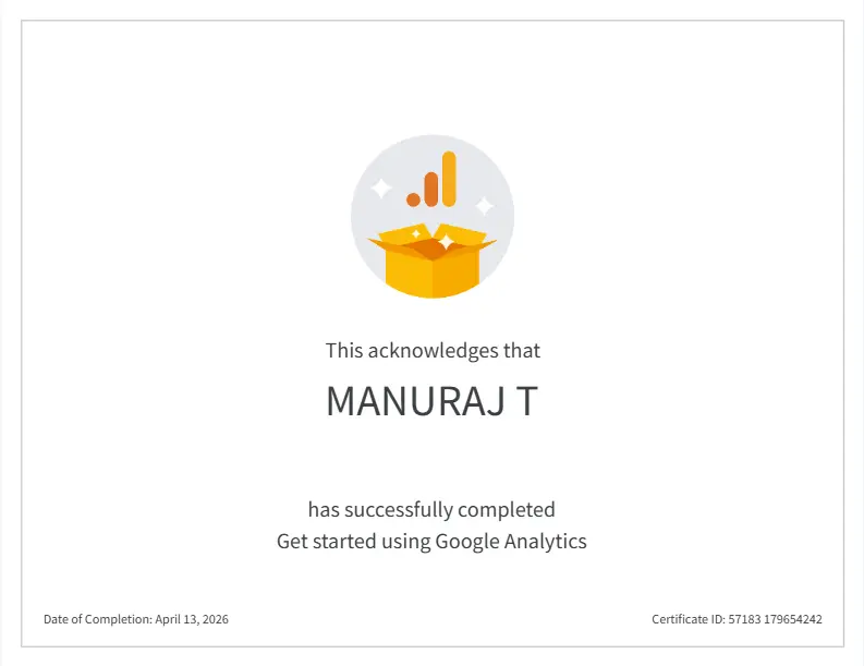 best freelance digital marketer in malappuram google analytics certificate