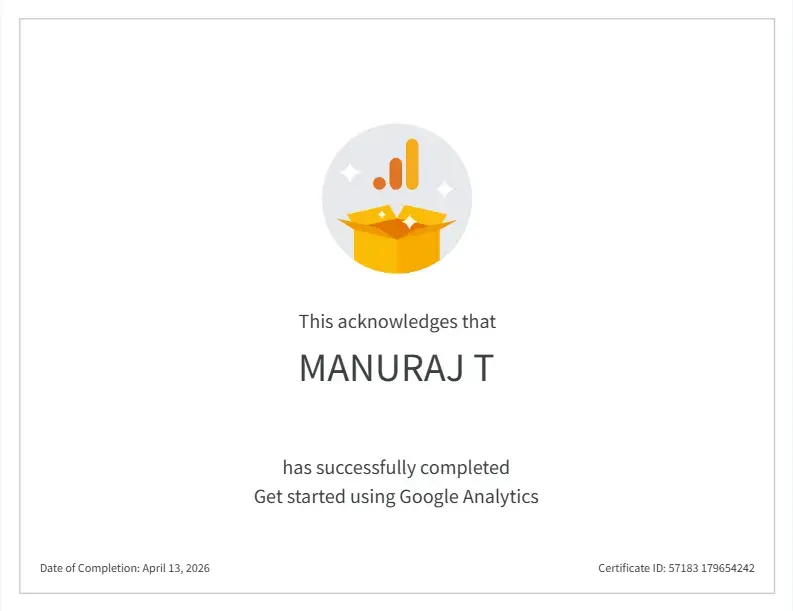 best freelance digital marketer in malappuram google analytics certificate