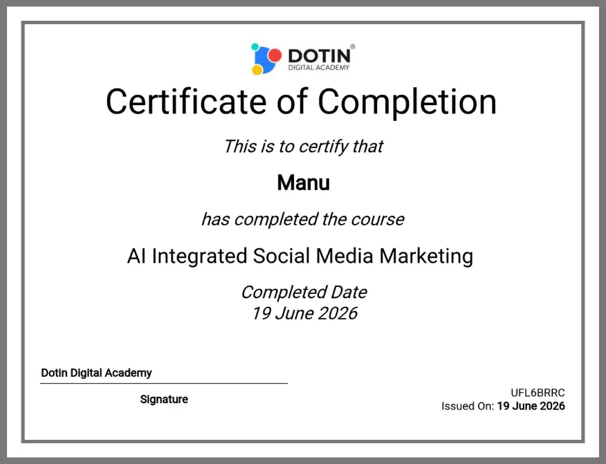 best freelance digital marketer in malappuram dotin academey smm certificate